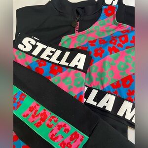 Stella McCartney Kids Three Piece Sport Activewear Set Colorful Floral Size 14